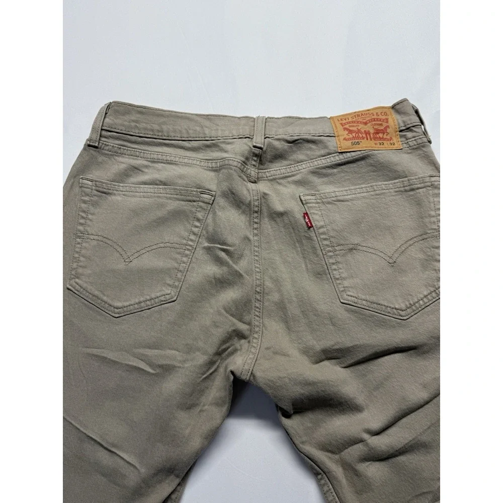 Levi's 505‎ tan denim Regular Fit Men's 32xL32 Pants Jeans Cotton Casual